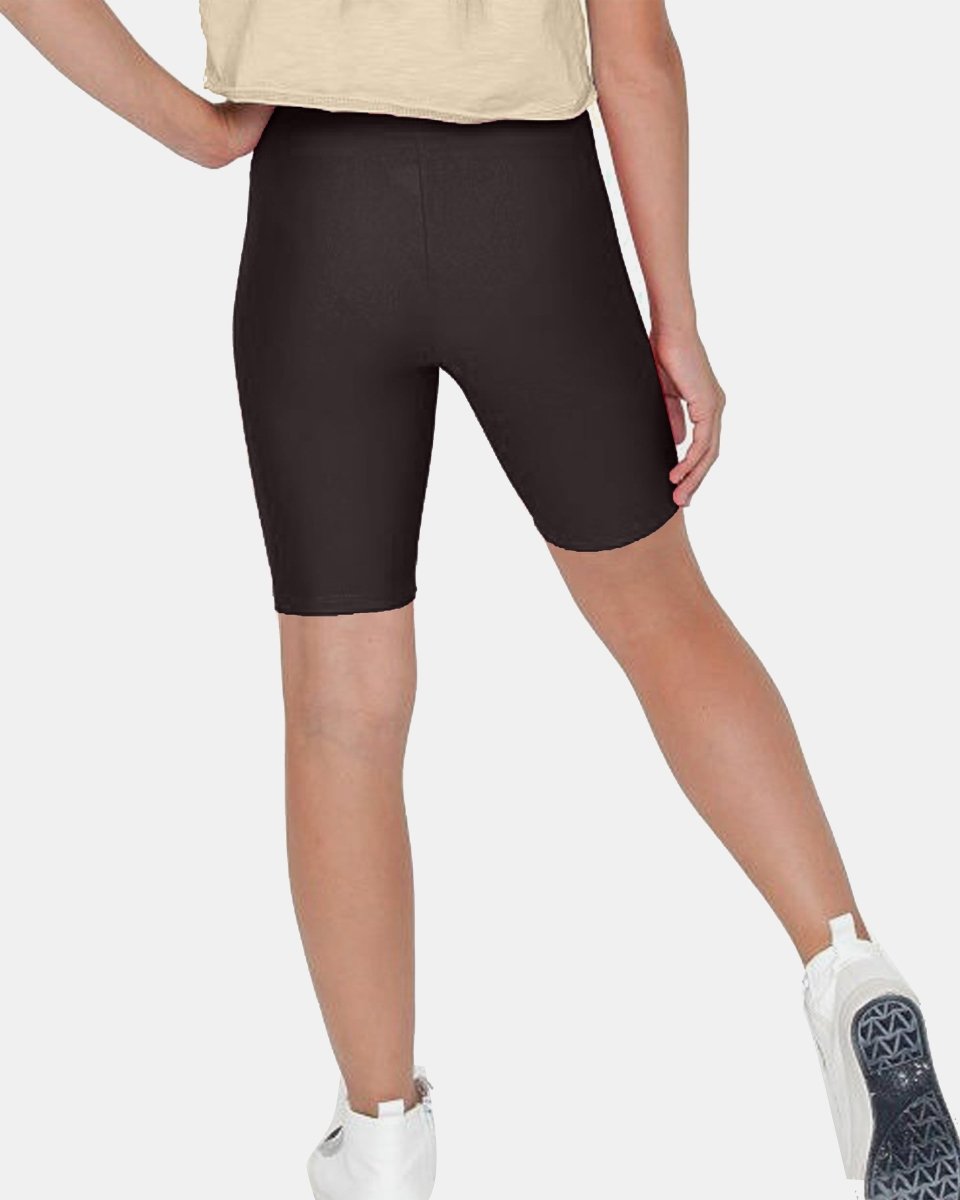 Black Shiny Nylon Lycra Shorts