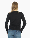 Women’s Christmas Black Bow Sequin Sparkle Jumper