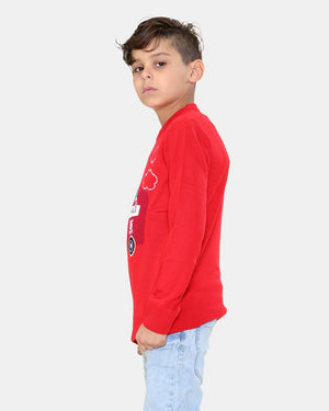 Bus Red Kids Christmas Jumpers