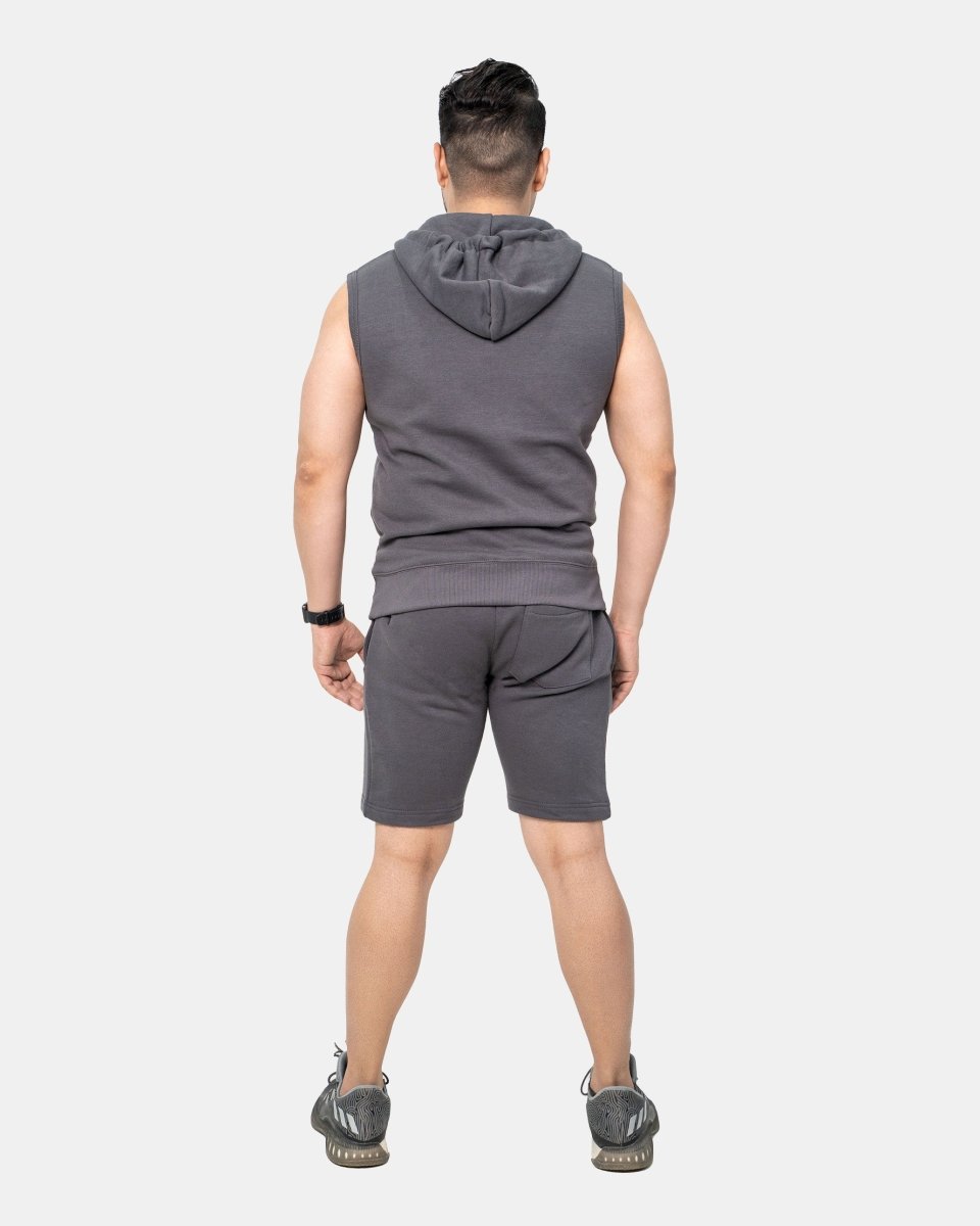 Charcoal Mens S - Less Short Tracksuit Set