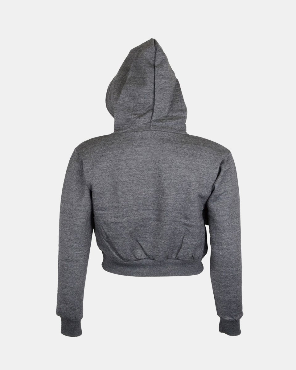 Charcoal Women's Plain Long - Sleeve Hoodie