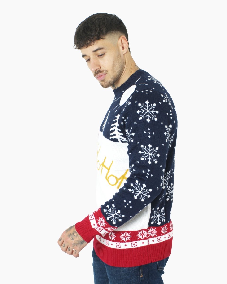 Cream Ho Ho Santa Printed Jumper
