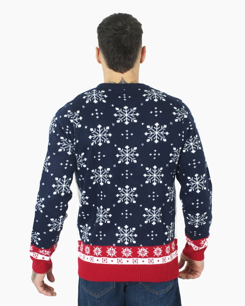 Cream Ho Ho Santa Printed Jumper