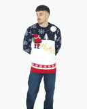 Cream Ho Ho Santa Printed Jumper