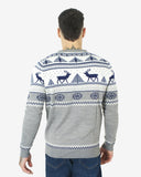 Cream Moose Knitted Men’s Xmas Jumper