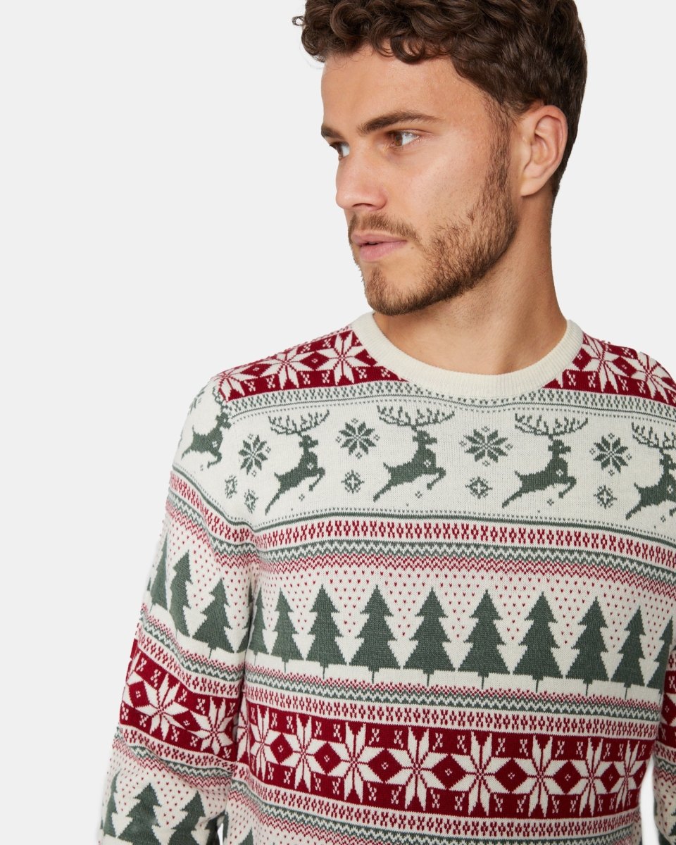 Cream Retro Christmas Jumper