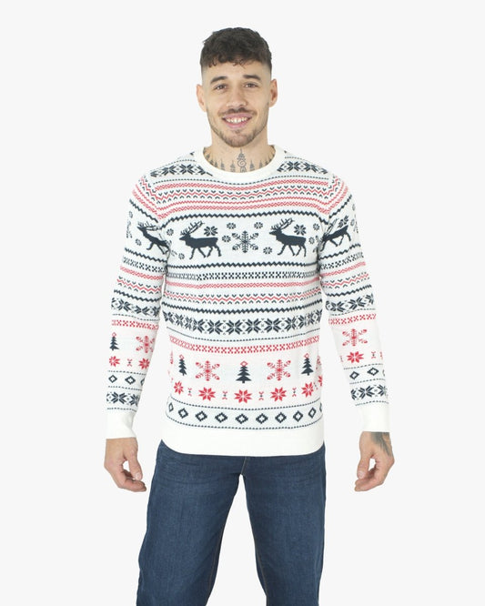 Cream Xmas Tree Crewneck Sweatshirt