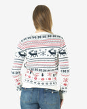 Cream Xmas Tree Crewneck Womens Sweatshirt