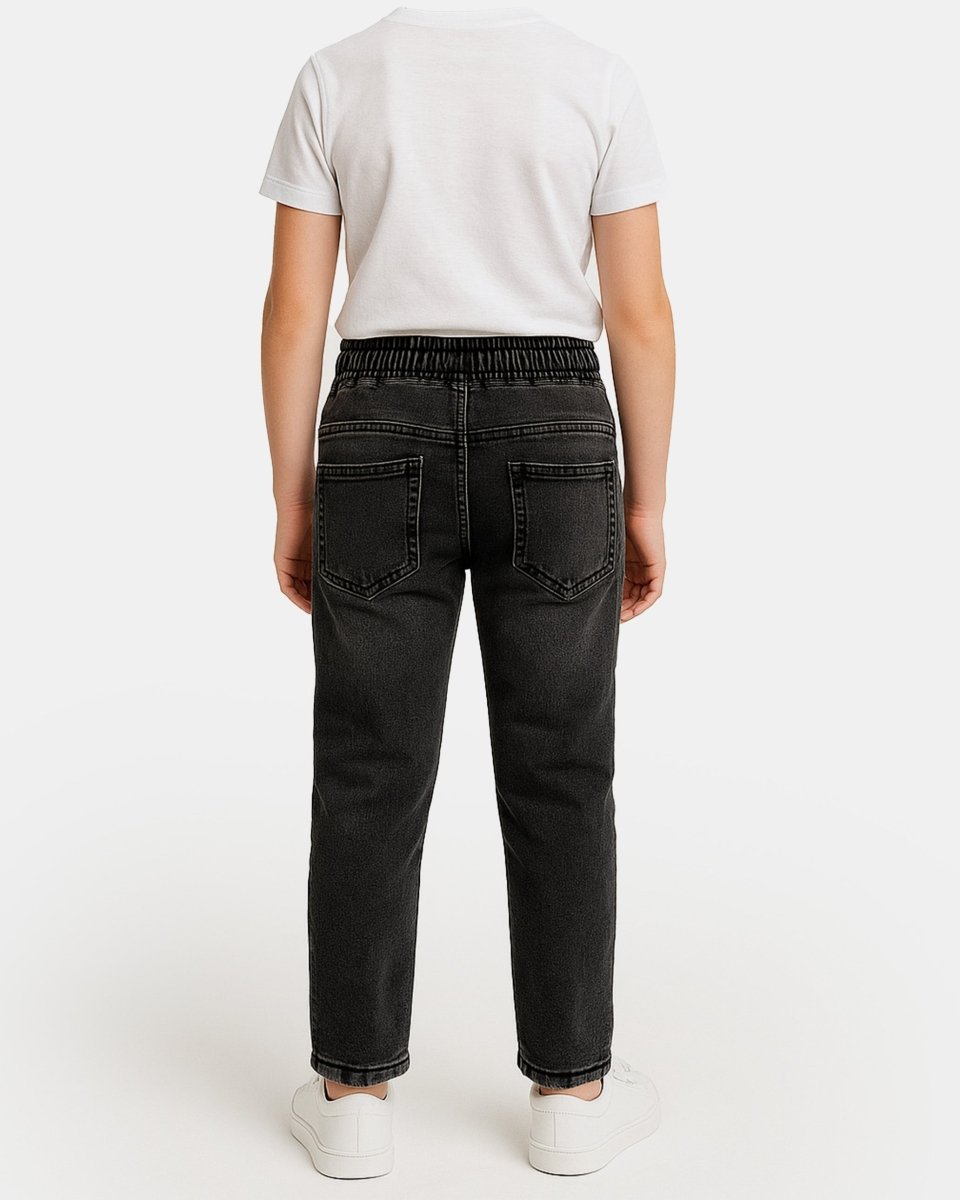 Denim Black Casual Retro Kids Jeans