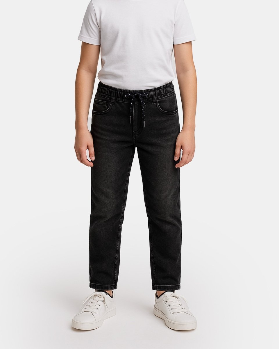 Denim Black Casual Retro Kids Jeans