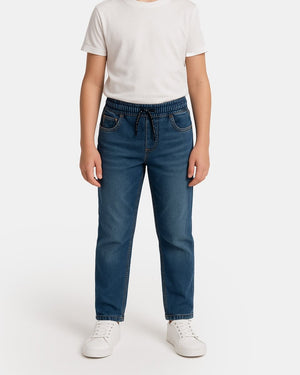 Denim Blue Casual Retro Kids Jeans