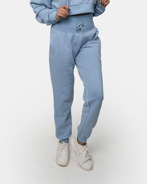 Dusky Blue Womens Ribbed Hem Tracksuit