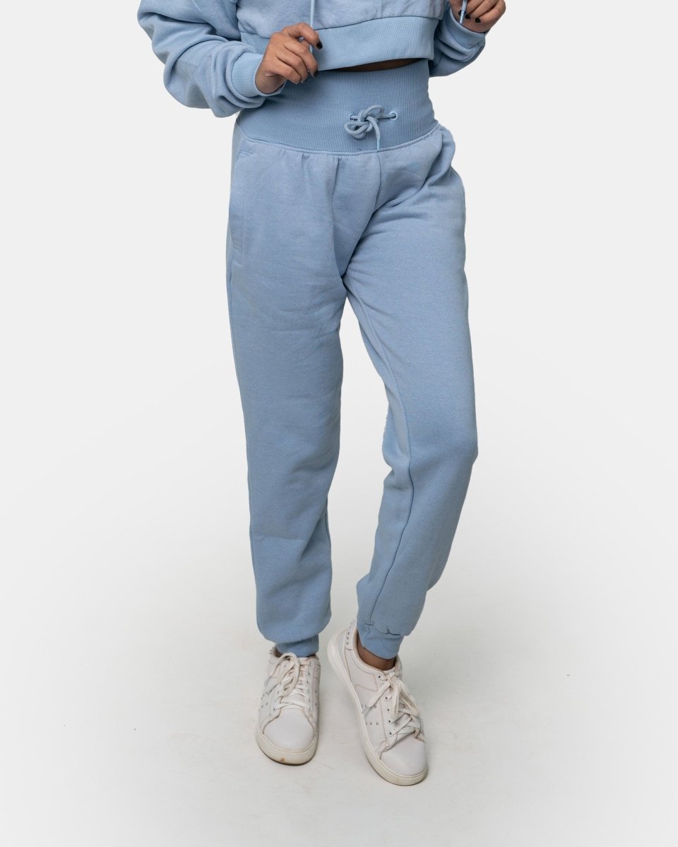Dusky Blue Womens Ribbed Hem Tracksuit