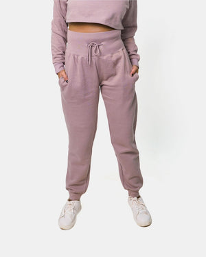 Dusky Pink Womens Crop Top Tracksuit