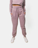 Dusky Pink Womens Crop Top Tracksuit