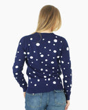 Santa To the Pub Navy Pullover Womens Jumper