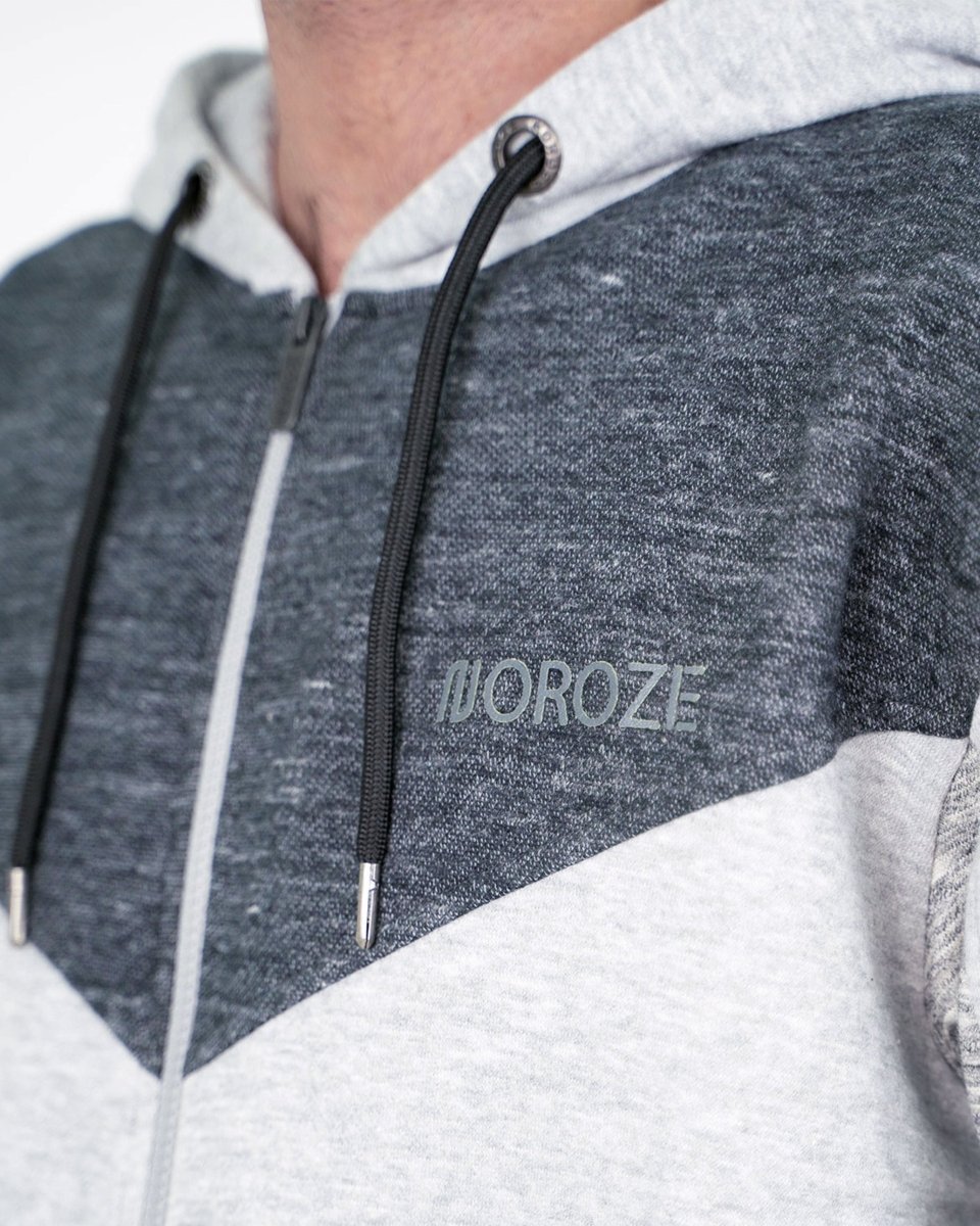 Grey Black Contrast Mens Tracksuit