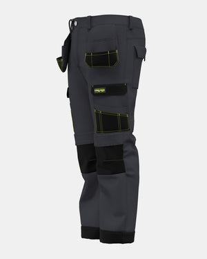 Grey Heavy - Duty Cargo Work Trouser