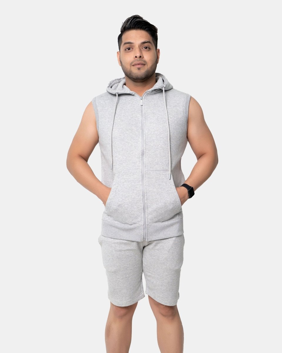 Grey Mens S - Less Short Tracksuit Set