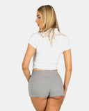 Grey Womens Cotton Shorts