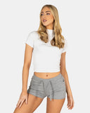Grey Womens Cotton Shorts