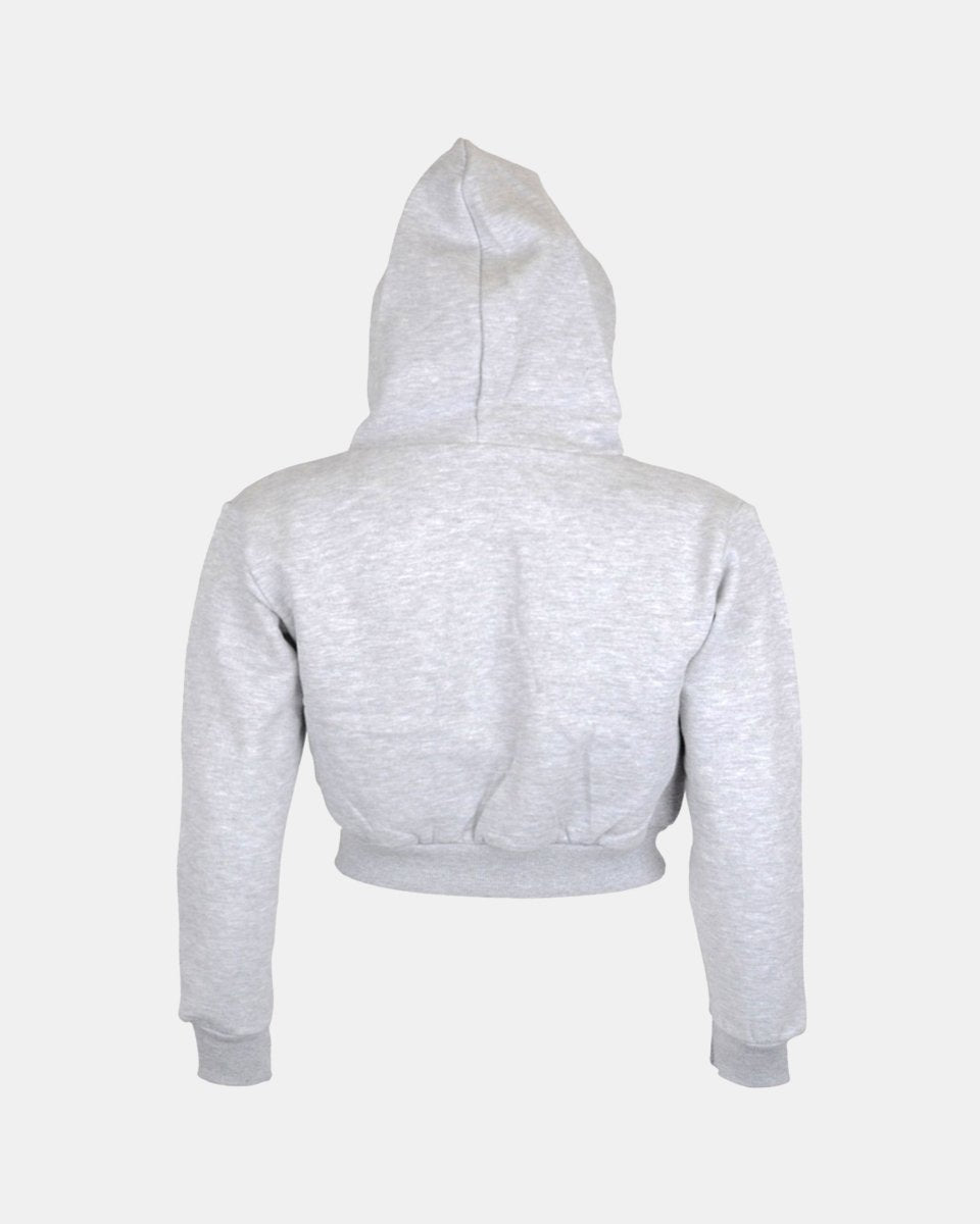 Grey Women's Plain Long - Sleeve Hoodie