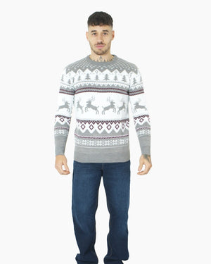 Grey Xmas Tree Crewneck Sweatshirt