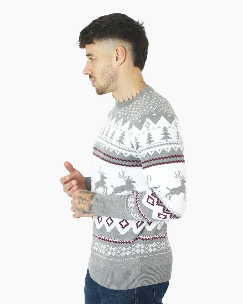 Grey Xmas Tree Crewneck Sweatshirt