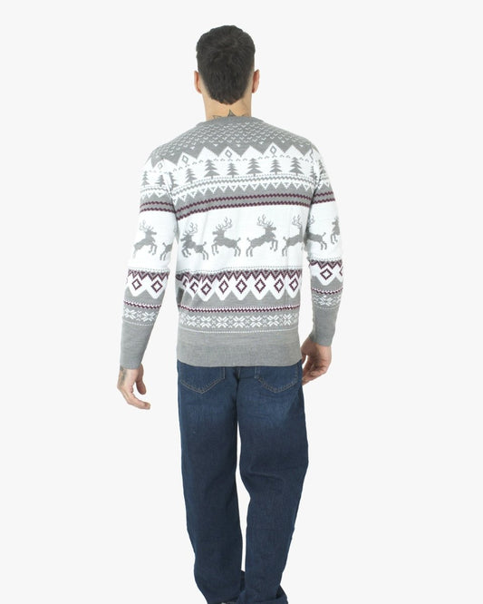 Grey Xmas Tree Crewneck Sweatshirt