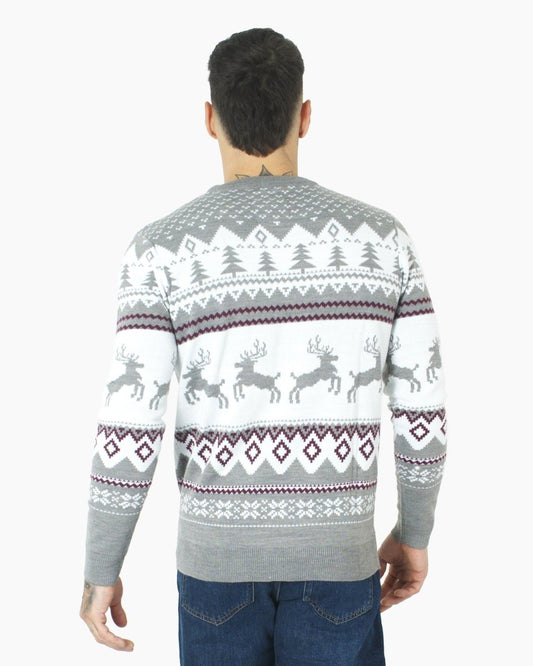 Grey Xmas Tree Crewneck Sweatshirt