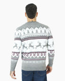 Grey Xmas Tree Crewneck Sweatshirt