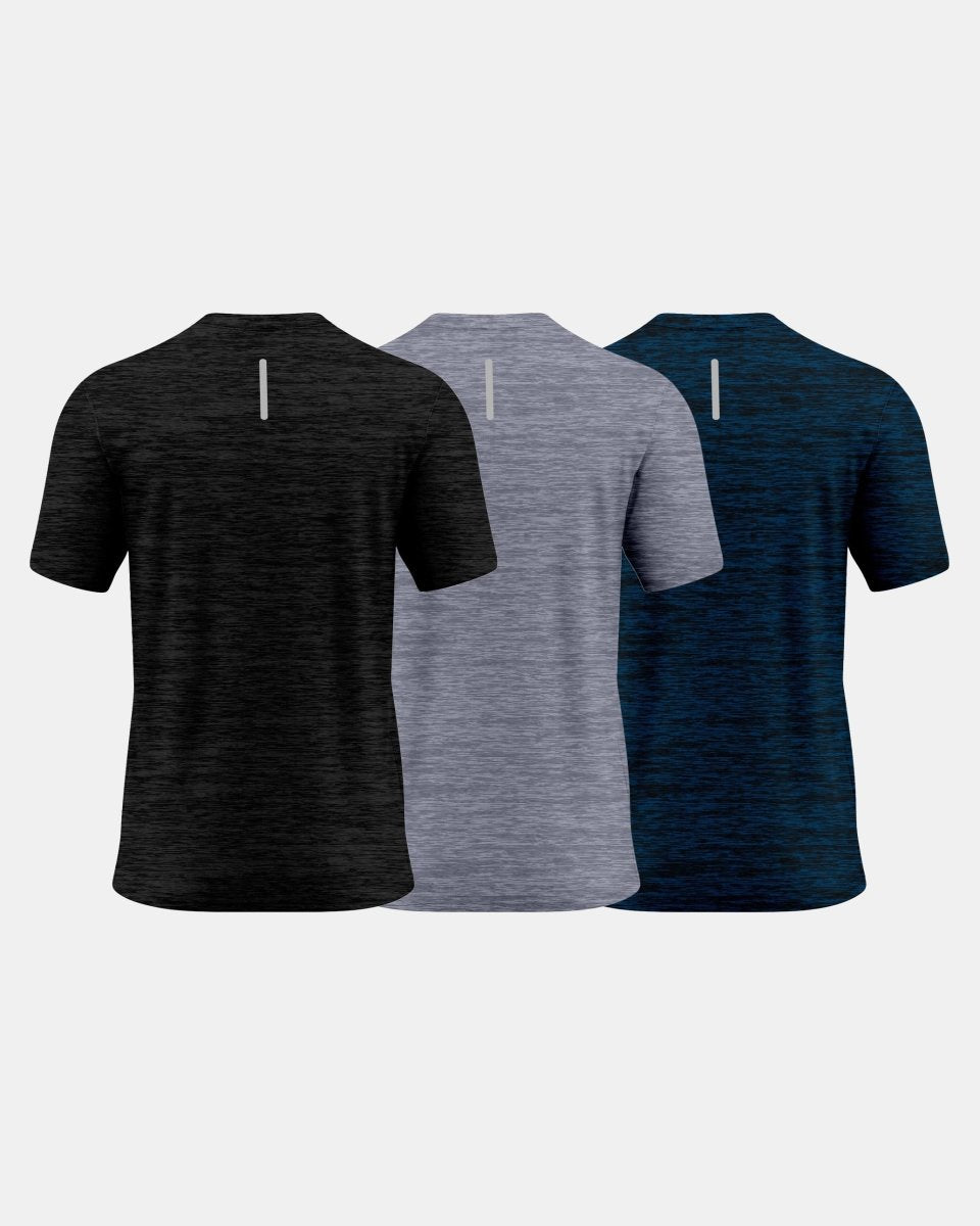 GymRight Workout T-Shirt | Breathable Athletic & Gym Tee Pack of 3 | B, G & N