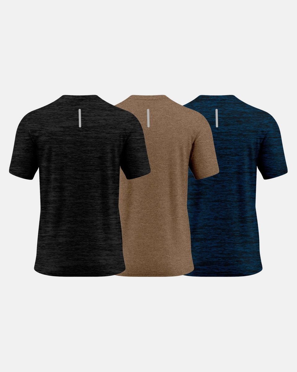 GymRight Workout T-Shirt | Breathable Athletic & Gym Tee Pack of 3 | B, M & N