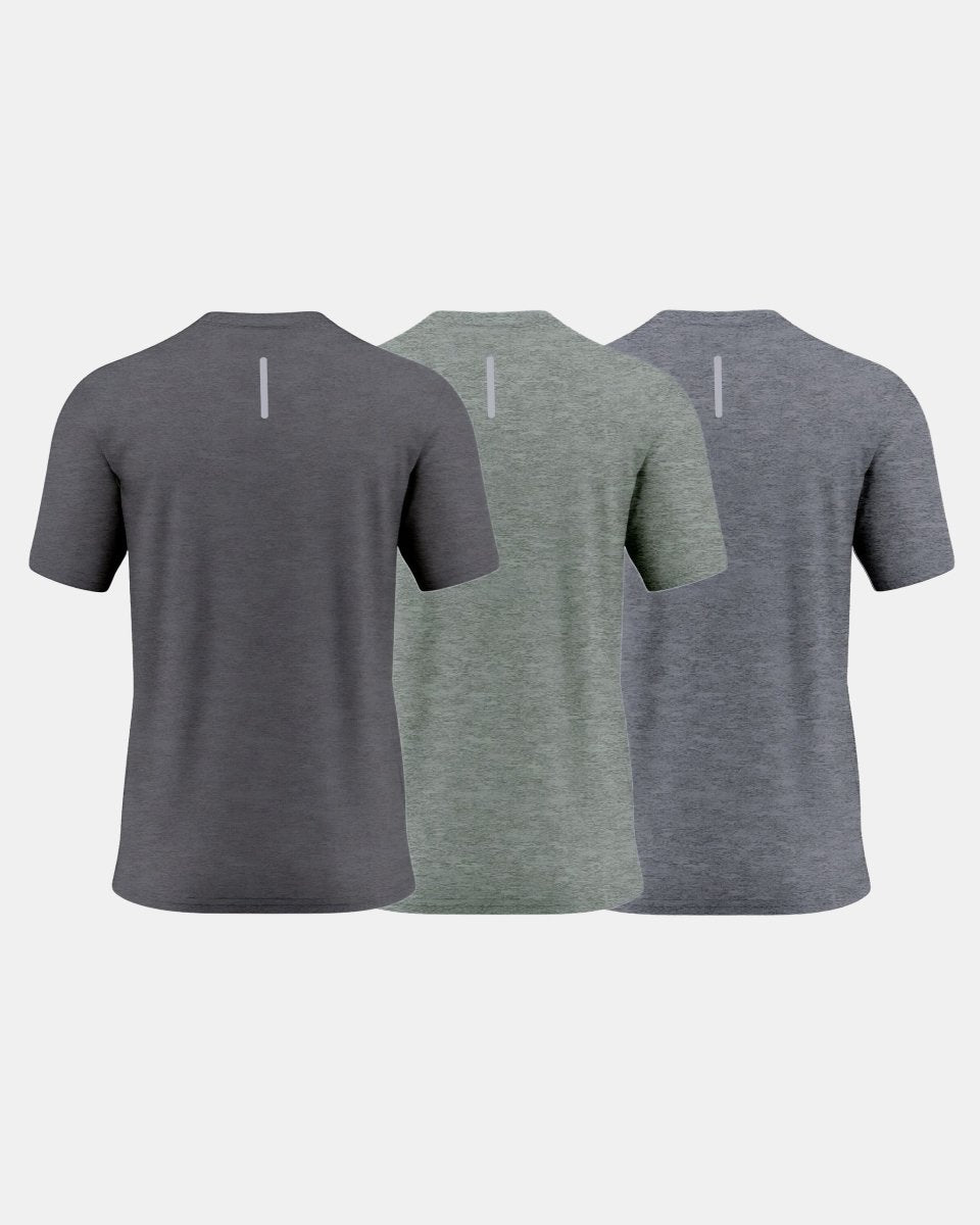 GymRight Workout T-Shirt | Breathable Athletic & Gym Tee Pack of 3 | B, O & G