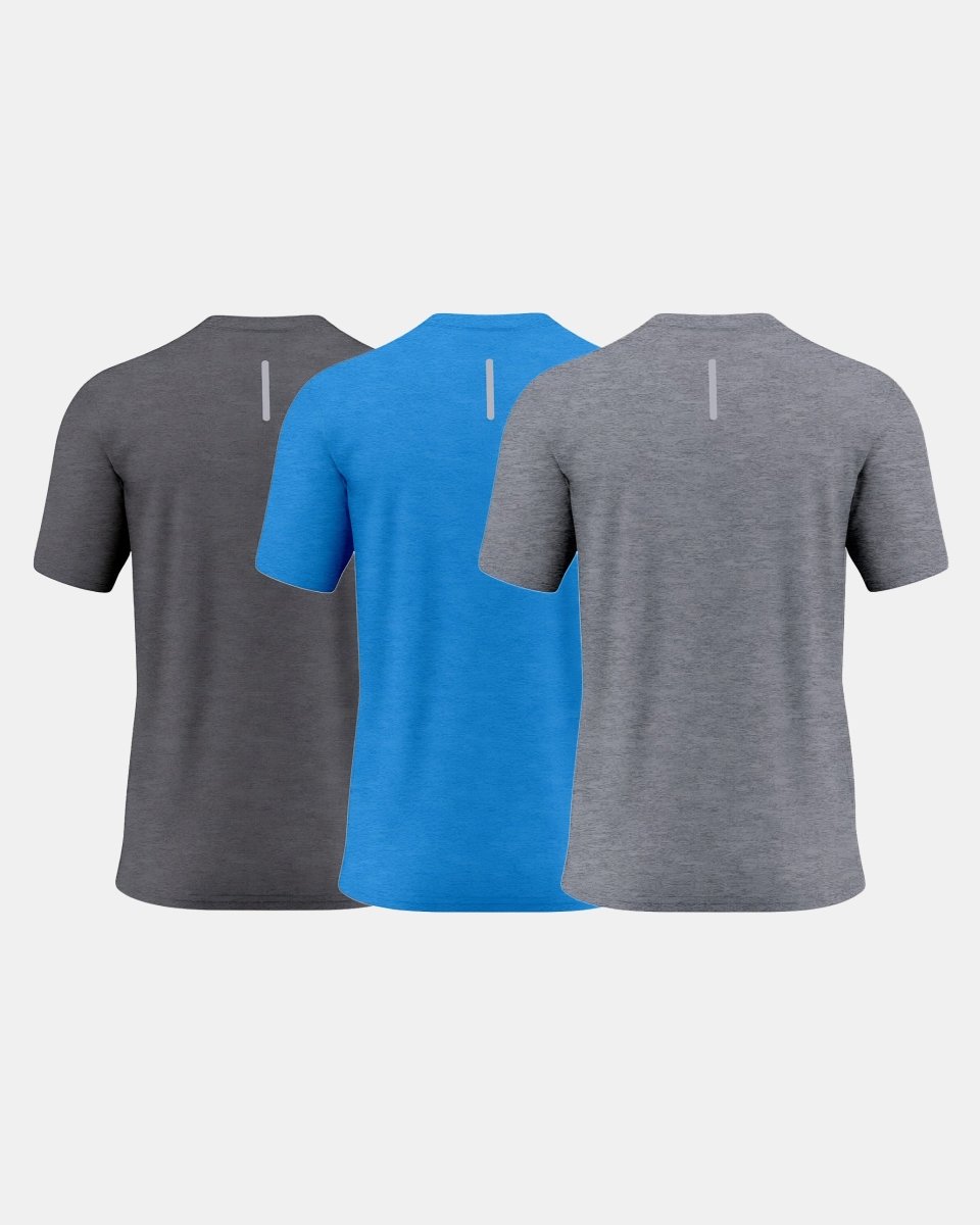 GymRight Workout T-Shirt | Breathable Athletic & Gym Tee Pack of 3 | B, R & G