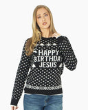 Happy Birthday Jesus Black Womens Jumper