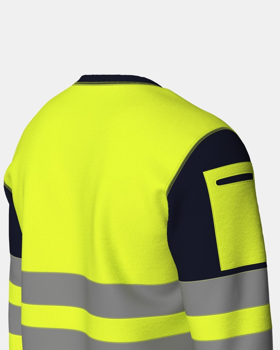 Hi-Vis Workwear Sweatshirt | Neon Green & Navy with Reflective Tape – NOROZE