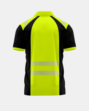 Hi-Vis Workwear Polo| Neon Green & Black with Reflective Stripe – NOROZE S1
