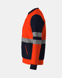 Hi - Vis Workwear Sweatshirt | Neon Orange & Navy with Reflective Tape – NOROZE