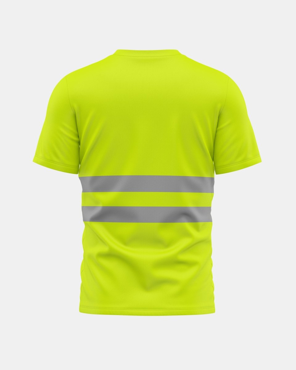 Hi-Vis Workwear T-Shirt | Neon Green with Reflective Stripe – NOROZE