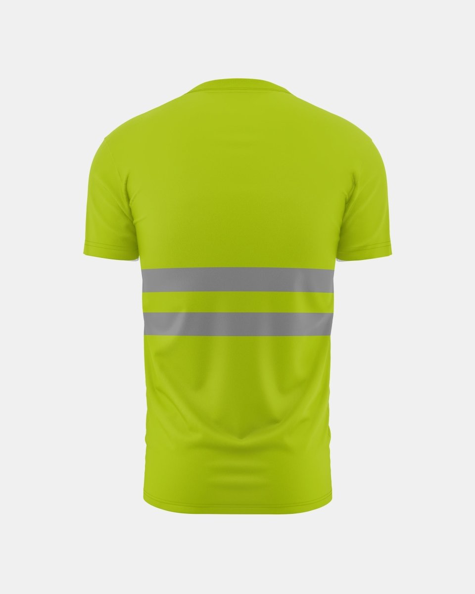 Hi-Vis Workwear T-Shirt | Neon Green with Reflective Stripe – NOROZE