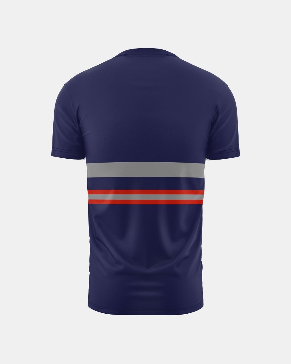 Hi-Vis Workwear T-Shirt | Neon Orange & Navy with Reflective Stripe – NOROZE