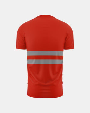Hi-Vis Workwear T-Shirt | Neon Orange with Reflective Stripe – NOROZE