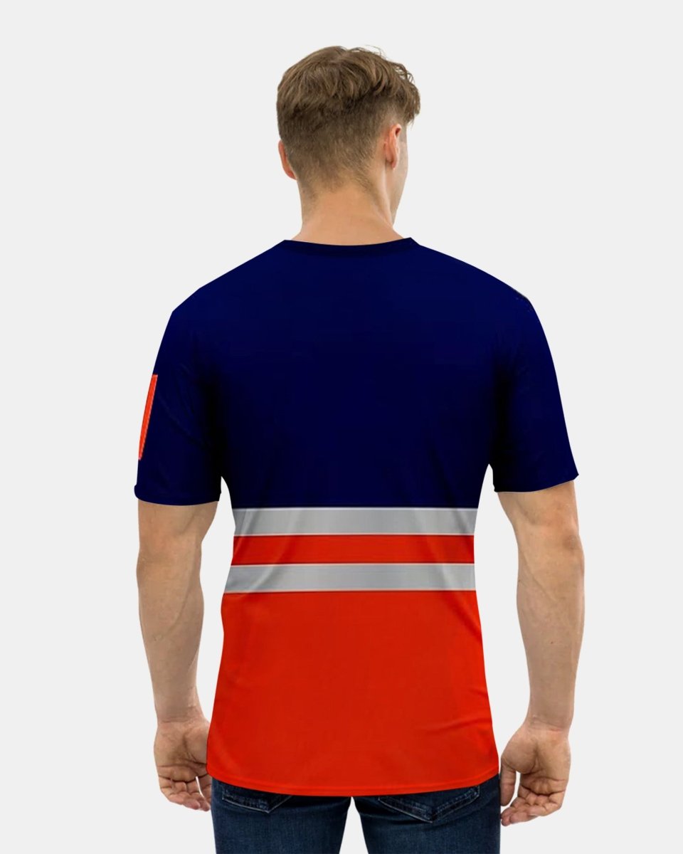 Hi - Viz Reflective Tape T-Shirt (Neon Orange/Navy 1)