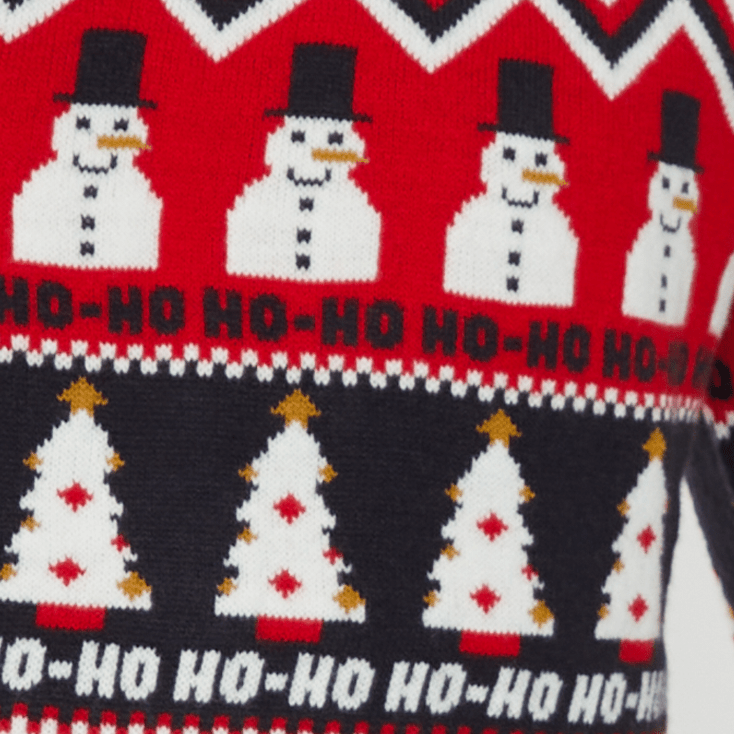Hoho Snowman Penguin Navy Festive Jumper