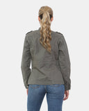 Khaki Military Style Summer Jacket (Silver Button)