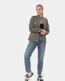Khaki Military Style Summer Jacket (Silver Button)