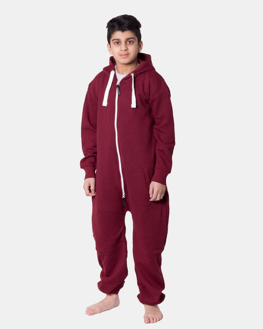 Kids Wine Cozy Fleece Hooded Onesie – Unisex