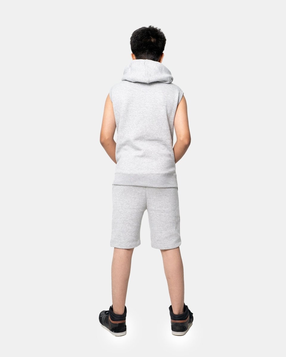 Mel Grey Boys Gilet Sleeveless Hoodie