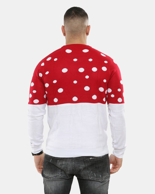 Men Merry Elf Red Christmas Jumper